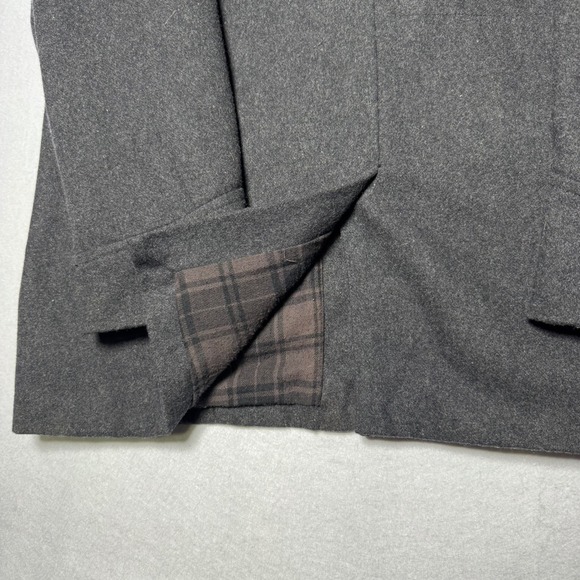 Wool Blend Military Style Field Jacket Plaid Lined Rugged Winter Outdoors Men XL - Picture 10 of 15